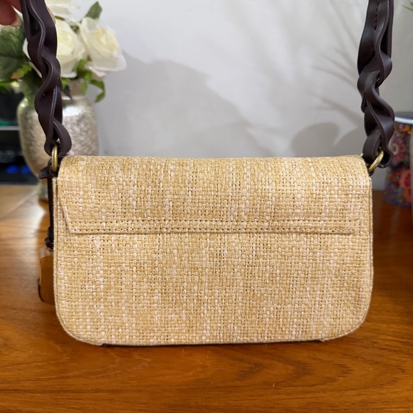 Etienne Aigner Vintage Paper Straw Mini Shoulder Bag Handbag Purse Pochette - Picture 5 of 9